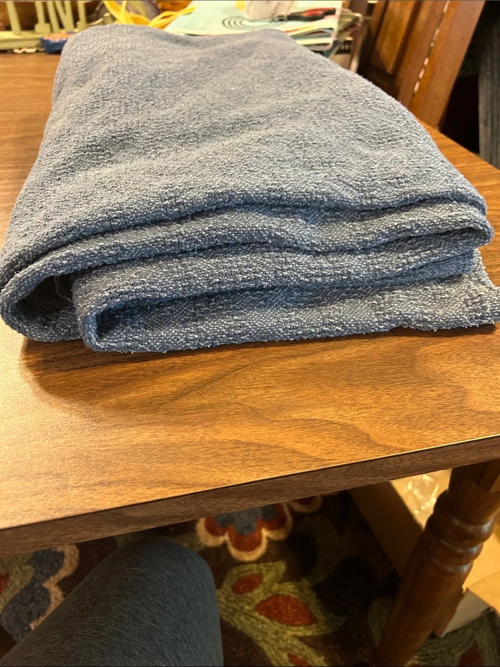 Soft Blue Cotton Throw Blanket - Cozy Everyday Layer